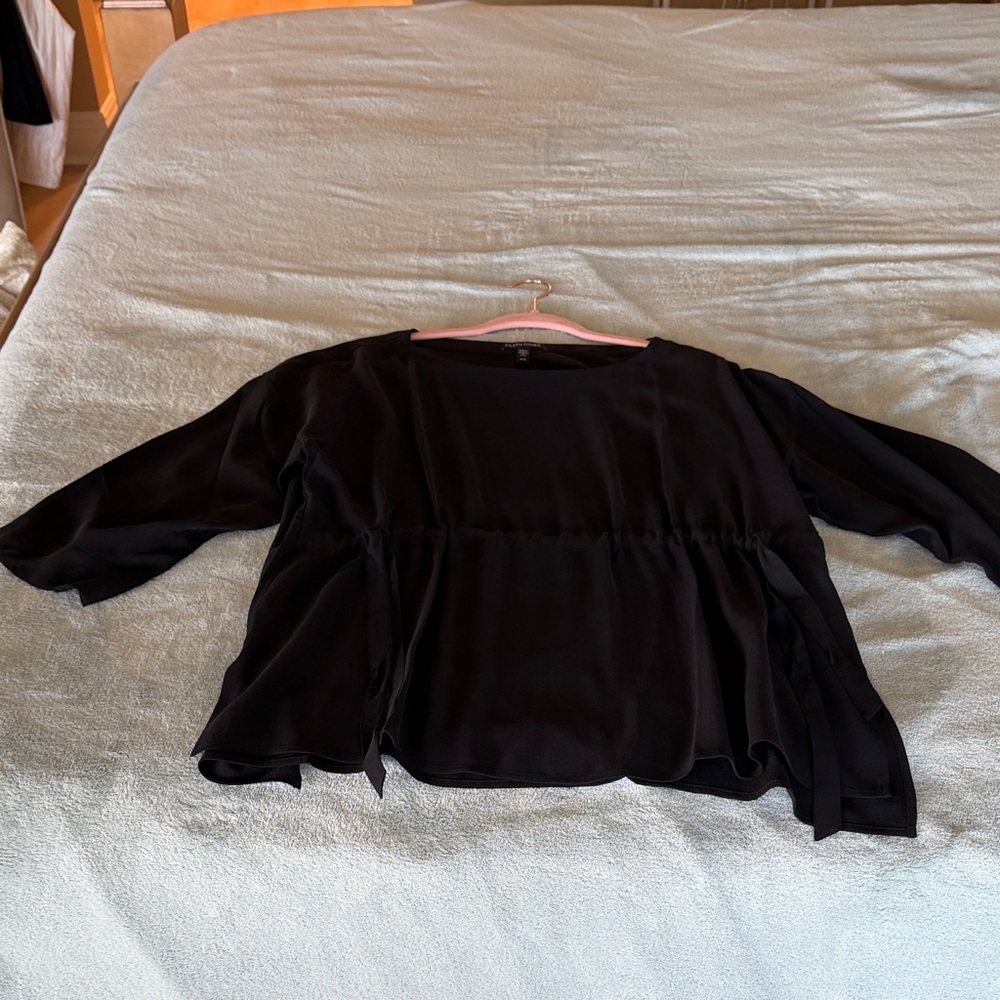 Eileen Fisher Silk Elegant Black Women's Top